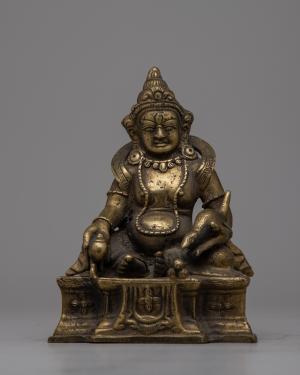 Traditional Dzambala Statue | Kuber Figurine | Tibetan Buddhist Wealth God for Home Altar